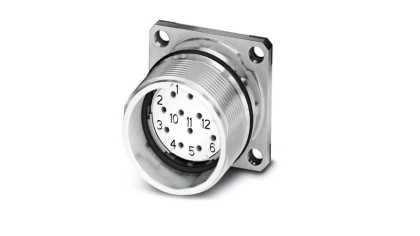 Phoenix Contact Circular Connector, 17 Contacts, Front Mount, M23 Connector, Socket
