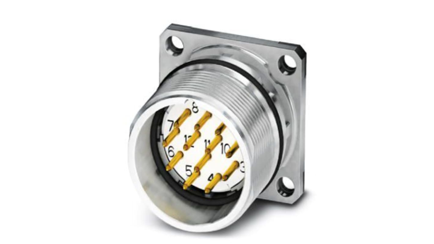 Phoenix Contact Circular Connector, 12 Contacts, Front Mount, M23 Connector, Plug