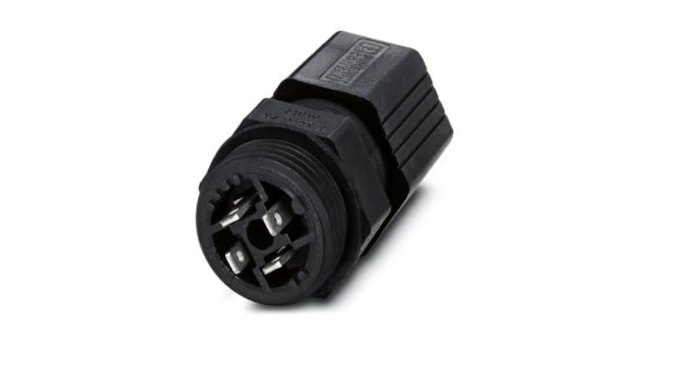 Phoenix Contact Circular Connector, 4 Contacts, Panel Mount, M18 Connector, Plug, IP65, IP67, Q 0.75 Series