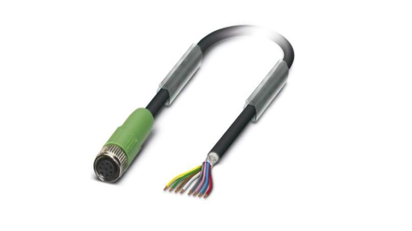 Phoenix Contact Straight Female M8 to Sensor Actuator Cable, 1.5m