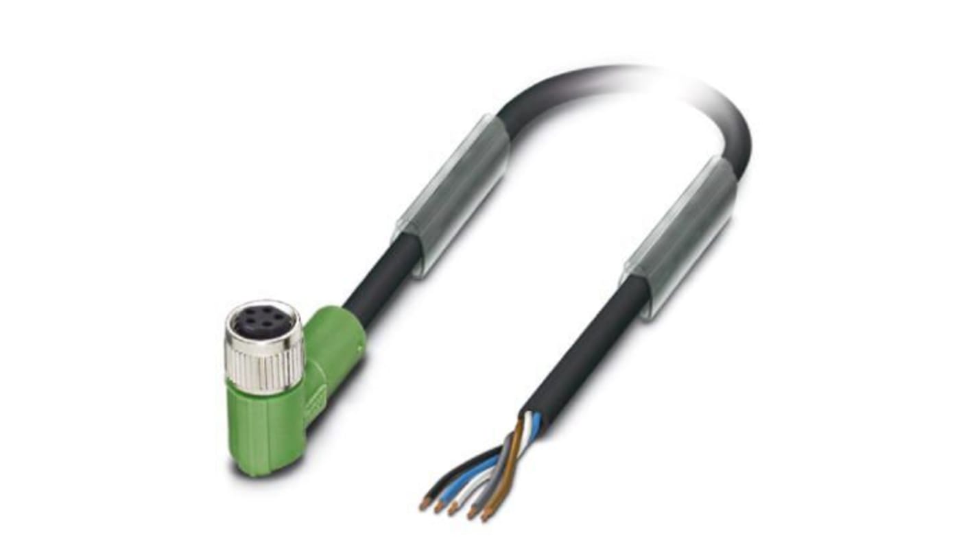 Phoenix Contact Right Angle Female M8 to Unterminated Sensor Actuator Cable, 1.5m