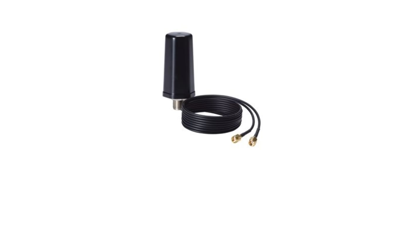 MOXA MIMO 2x2, Omnidirektional Multiband-Antenne, Extern, Rundstrahlantenne, 5 GHz, I-Stab, SMA-Stecker RP, Stecker, ,