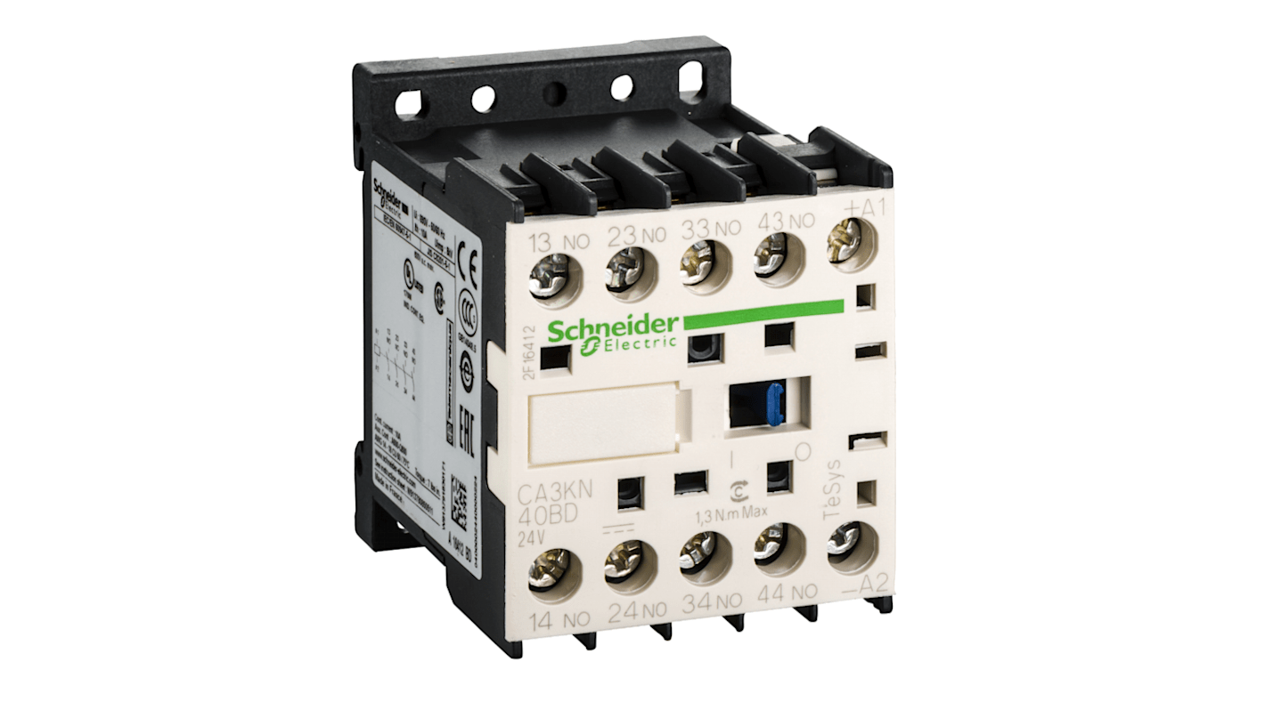Schneider Electric Control Relay 2 NO + 2NC, 10 A Contact Rating, 3 W, 110 V dc, TeSys