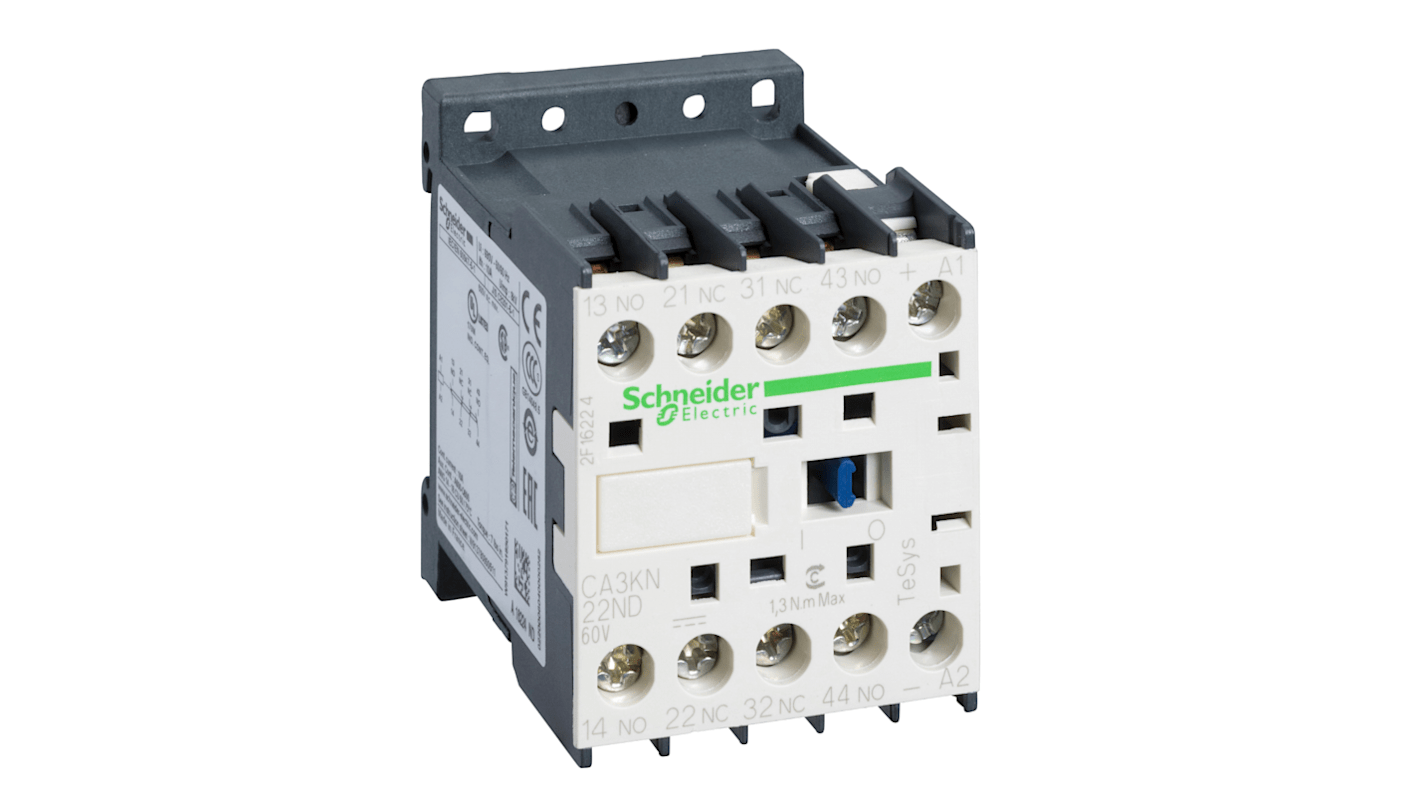 Schneider Electric Control Relay 2 NO + 2NC, 10 A Contact Rating, 3 W, 60 V dc, TeSys