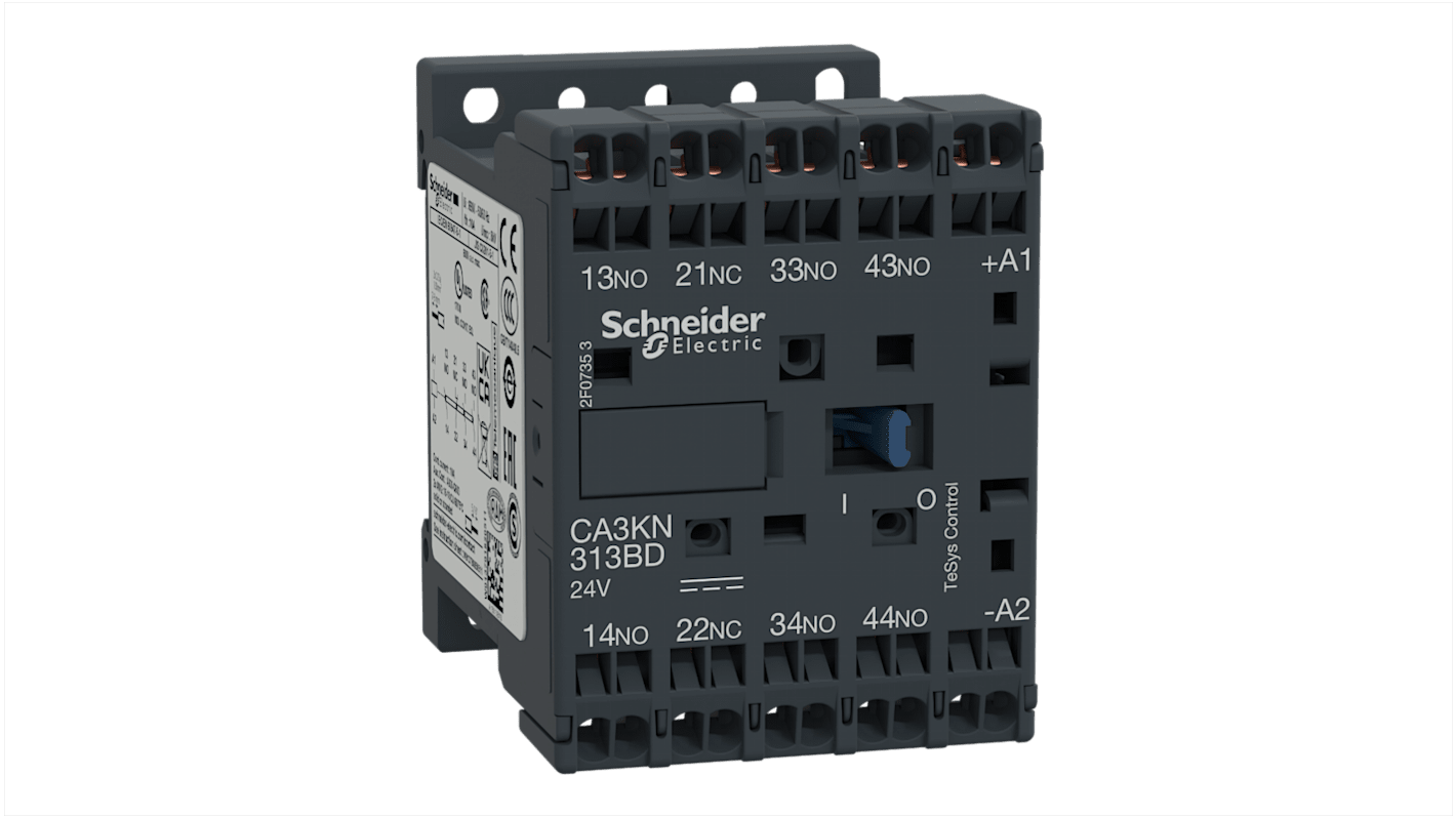 Schneider Electric Control Relay 2 NO + 2NC, 10 A Contact Rating, 3 W, 24 V dc, TeSys