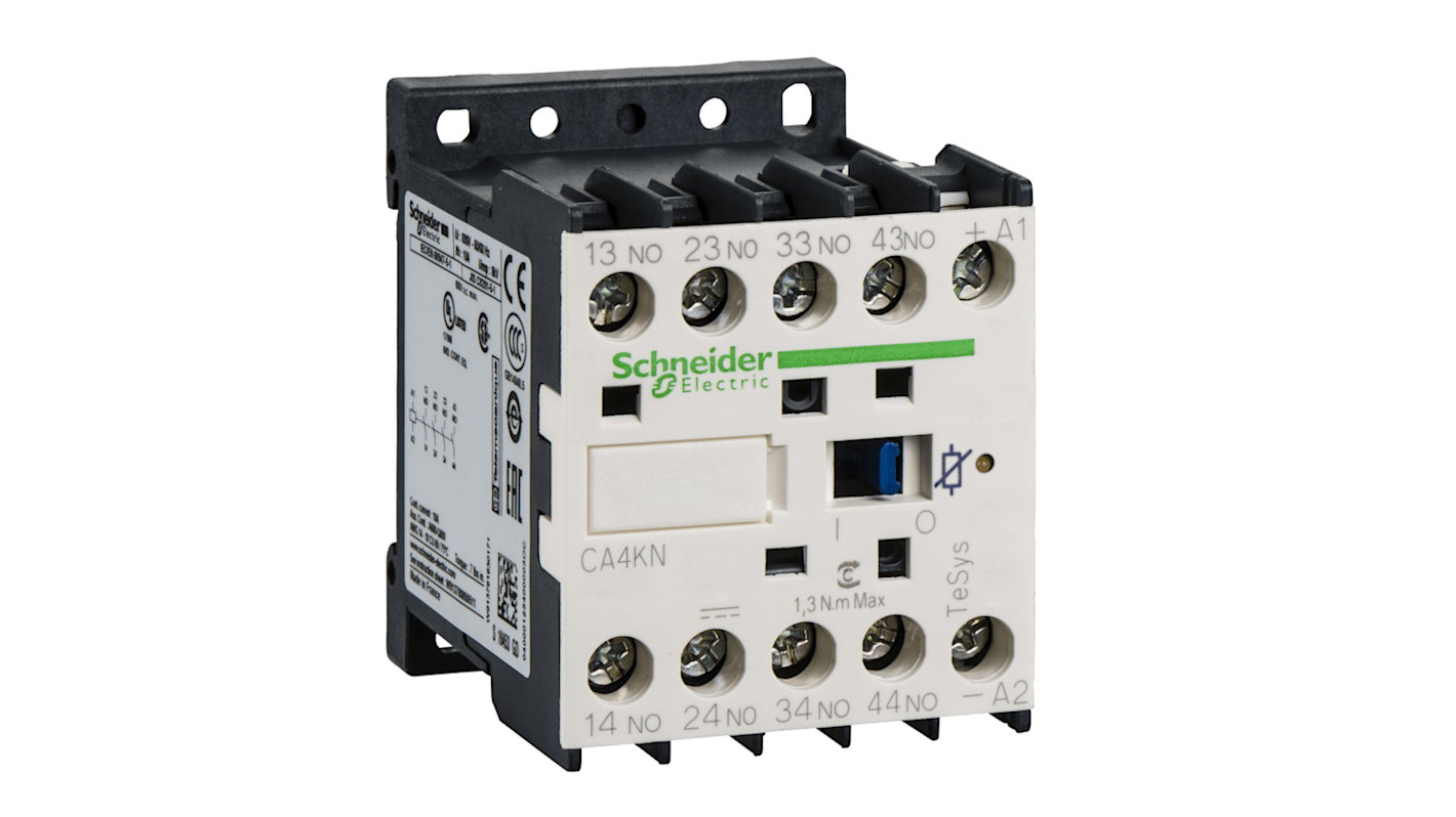 Relé de control Schneider Electric TeSys, 2 NA + 2 NC, 110 Vdc