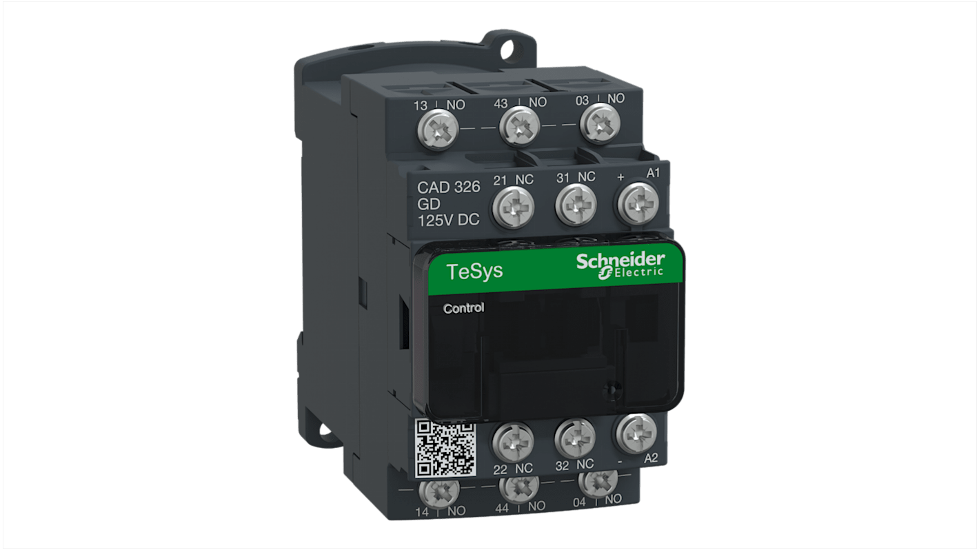 Relé de control Schneider Electric TeSys, 3 NA + 2 NC, 125 V