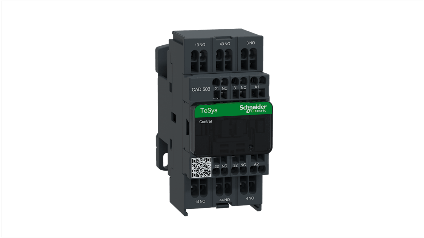 Schneider Electric Control Relay 5NO, 10 A Contact Rating, 230 V ac, TeSys