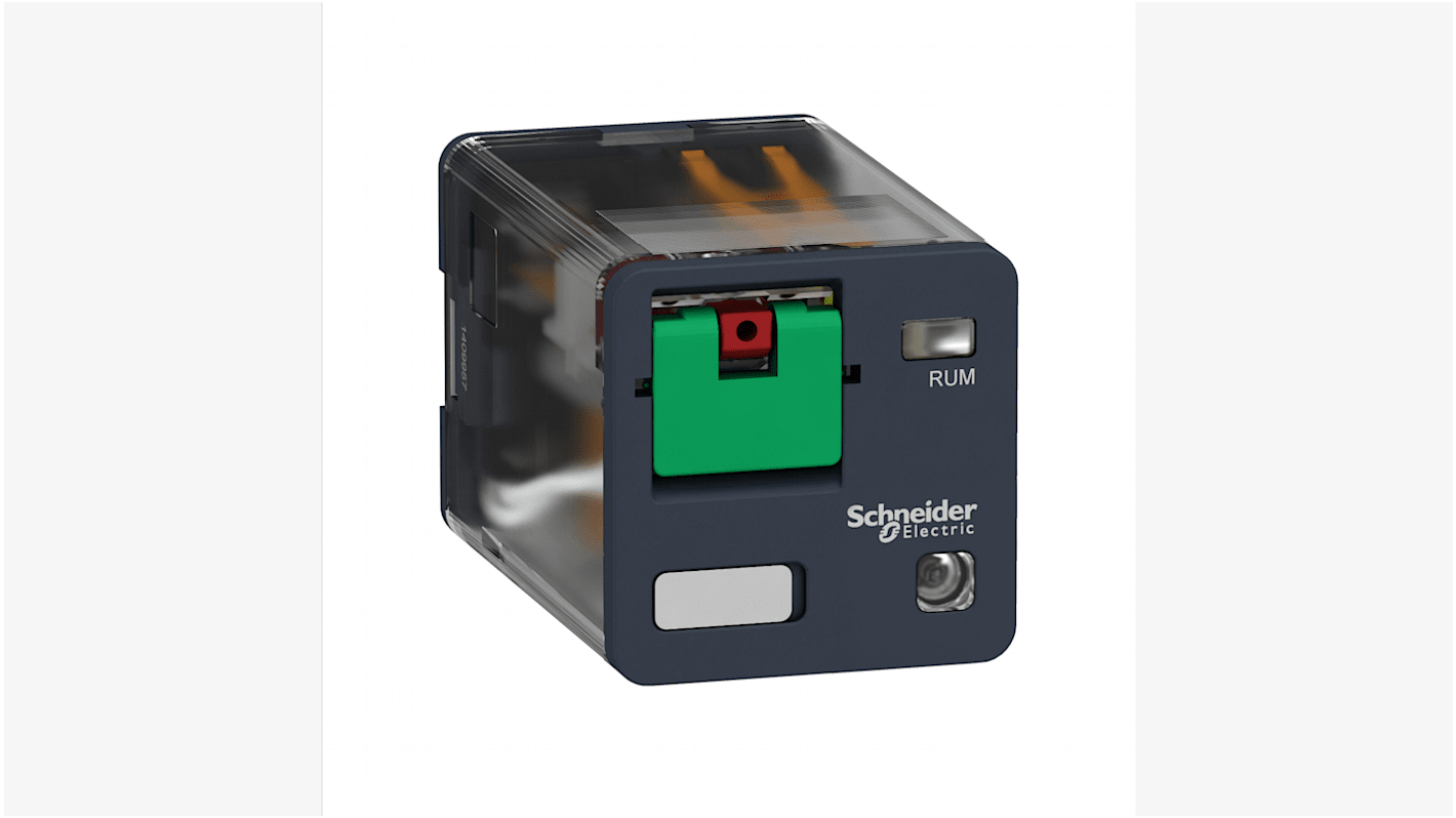 Schneider Electric Harmony Relay RUM Series Electromechanical Interface Relay, Plug In, 3PDT, 10A Load