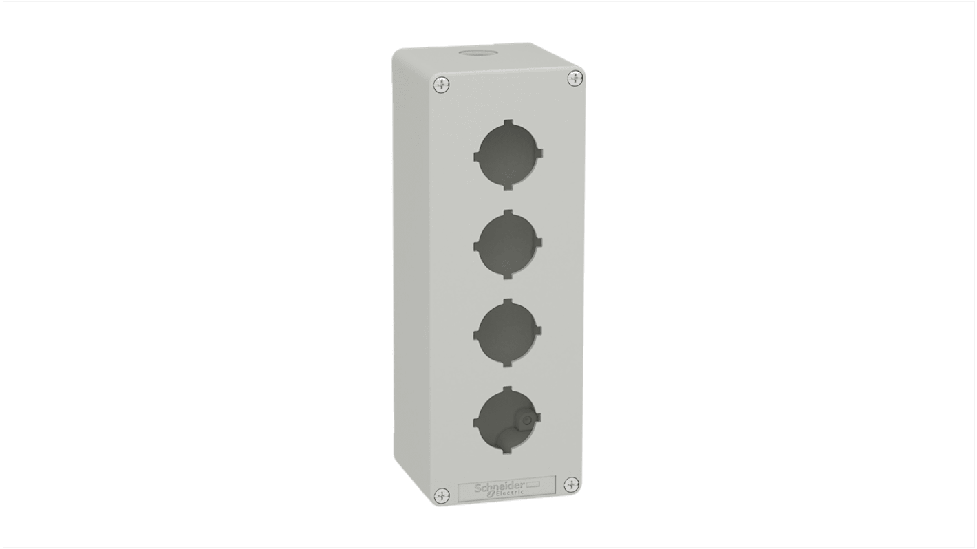 Schneider Electric Grey Die Cast Zinc XAPD Empty Control Station - 4 Hole 30mm Diameter