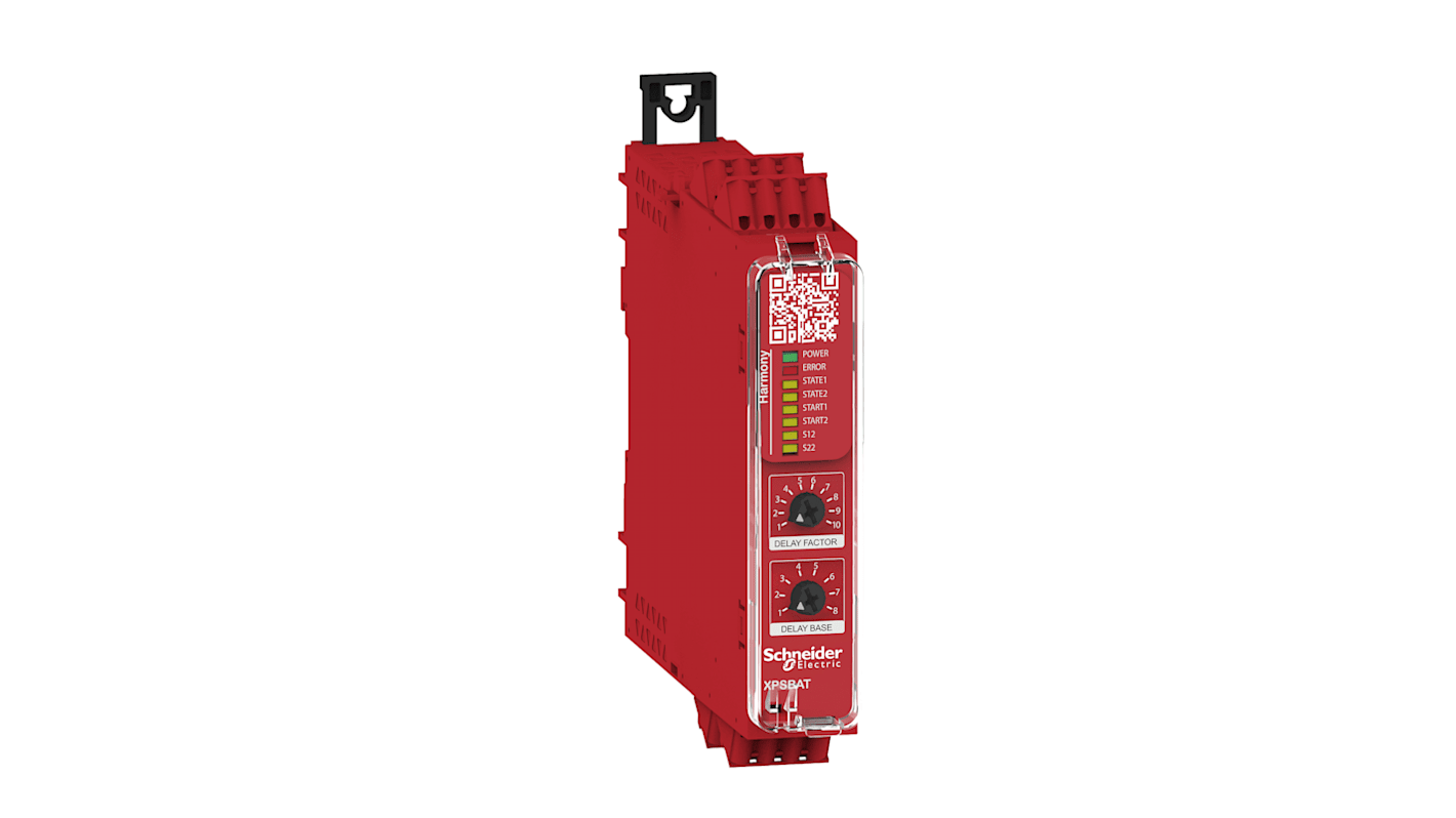 Schneider Electric Serie XPSBAT Sicherheitsmodul 2 Eingänge / 3 Ausgänge Keine Anzeige