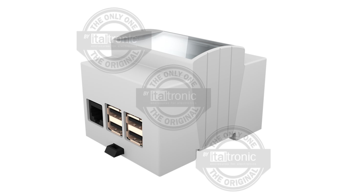 Italtronic Solid Top Enclosure Type, ABS, Polycarbonate DIN Rail Enclosure Kit