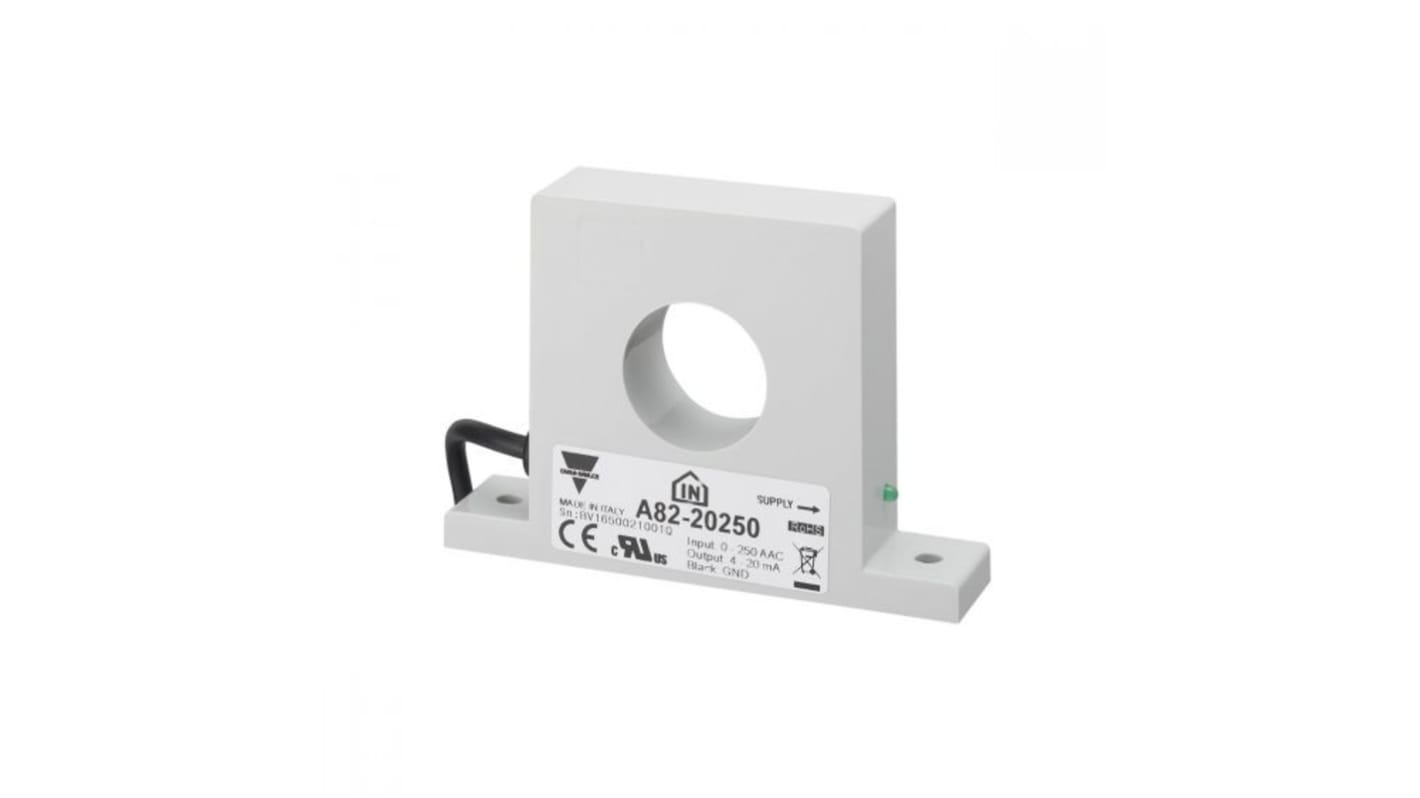 Transformateur de courant Carlo Gavazzi série A82, 250A, 4 → 20 mA, 250A, type Transformateur de courant