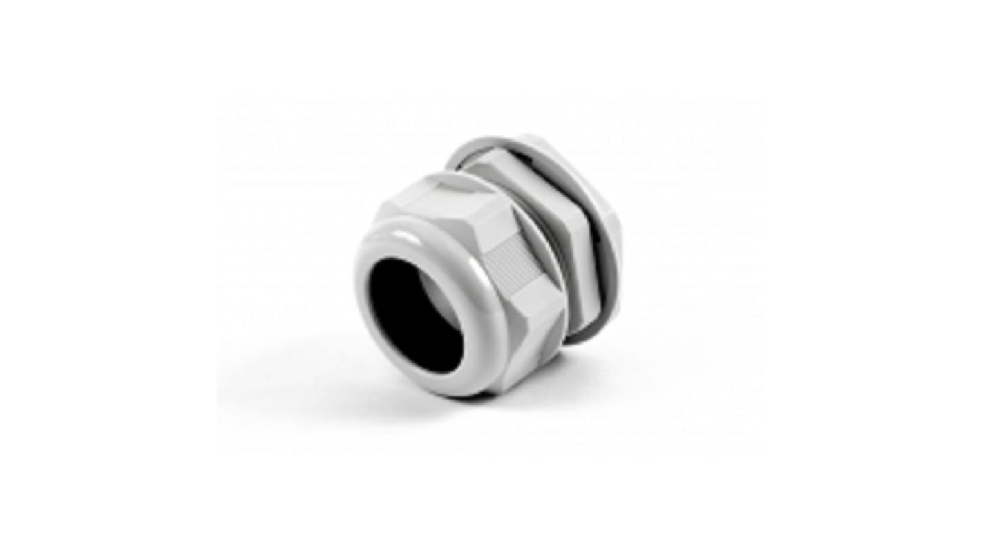 Hammond 1427NCG Series Grey Nylon Cable Gland, PG42 Thread, 32mm min., 38mm max., IP68