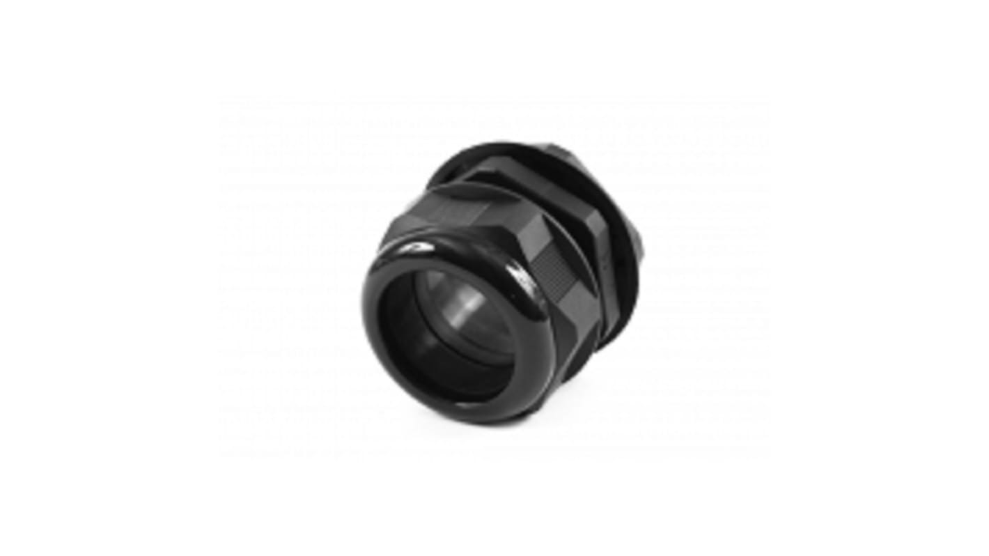 Hammond 1427NCG Series Black Nylon Cable Gland, PG48 Thread, 37mm min., 44mm max., IP68