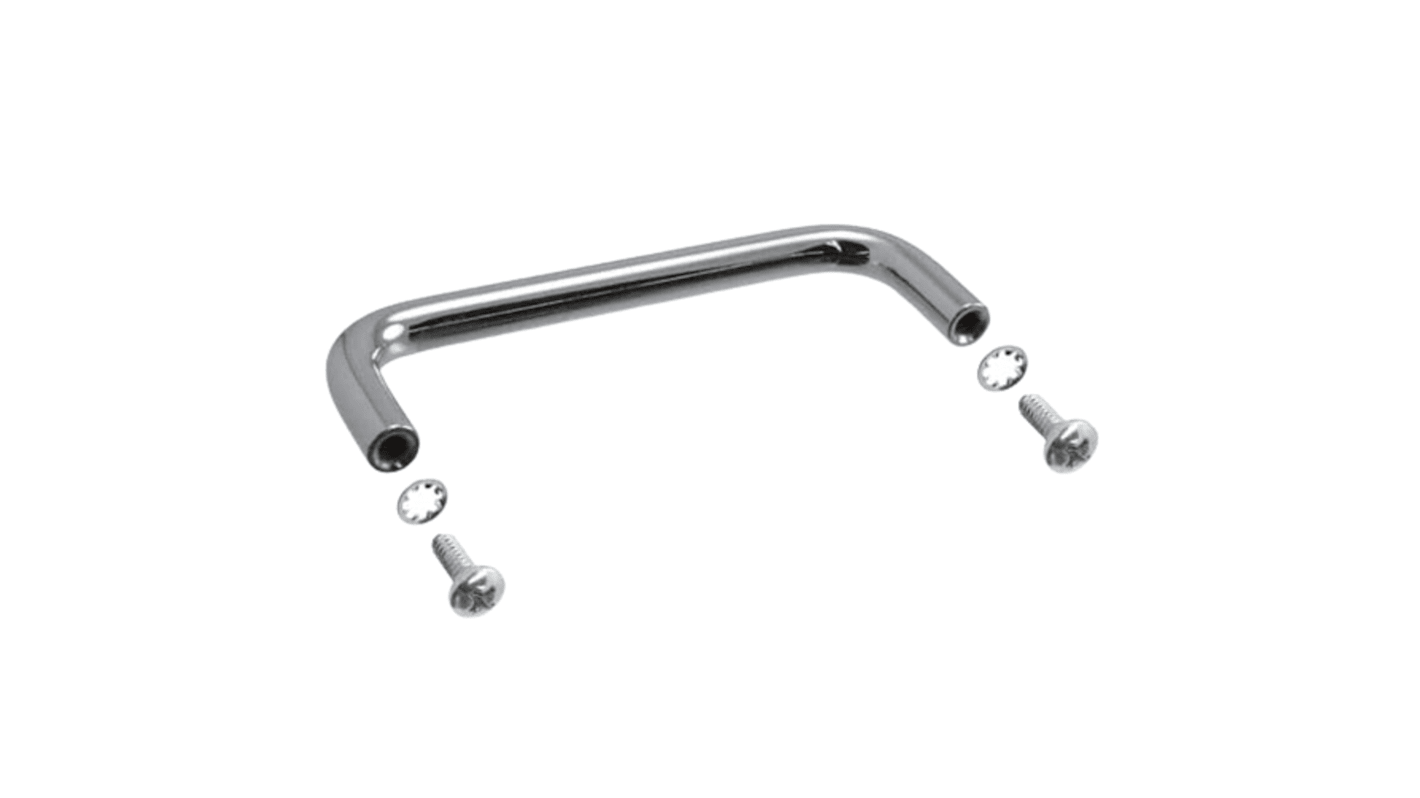 Hammond Chrome Steel Drawer Handle 24 mm Height, 77mm Width, 6mm Length