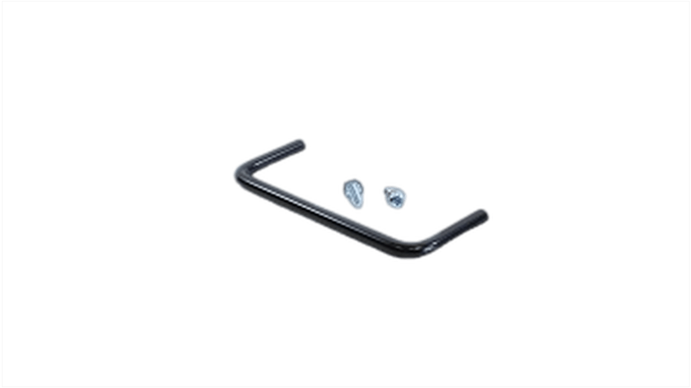 Hammond Black Powder Coating Steel Drawer Handle 44 mm Height, 108mm Width, 6mm Length