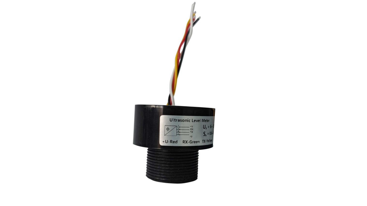 RS PRO Ultrasonic Level Sensor, UART TTL Output, Threaded, PVDF/PVC Body