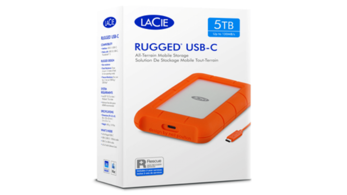 Unidad de disco duro portátil externo Seagate de 5 TB, USB 3.2