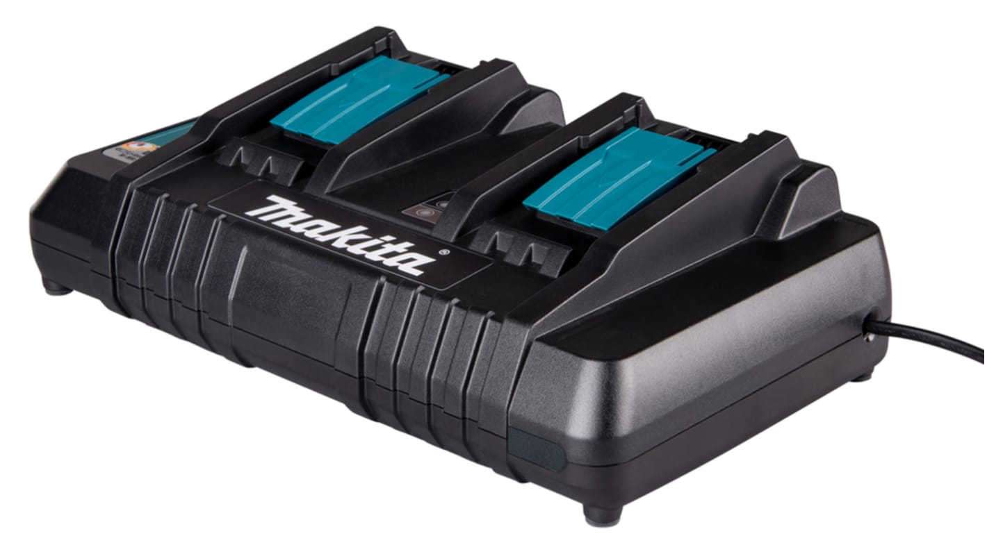 Makita DC18RD Power Tool Charger, 14.4 → 18V for use with BL1820, BL1830, BL1840, BL1850, UK Plug