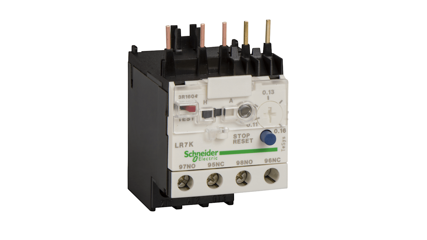 Schneider Electric Thermal Overload Relay 1 NO + 1 NC, 3.7 → 5.5 A F.L.C, 6 A Contact Rating, 2 W, TeSys