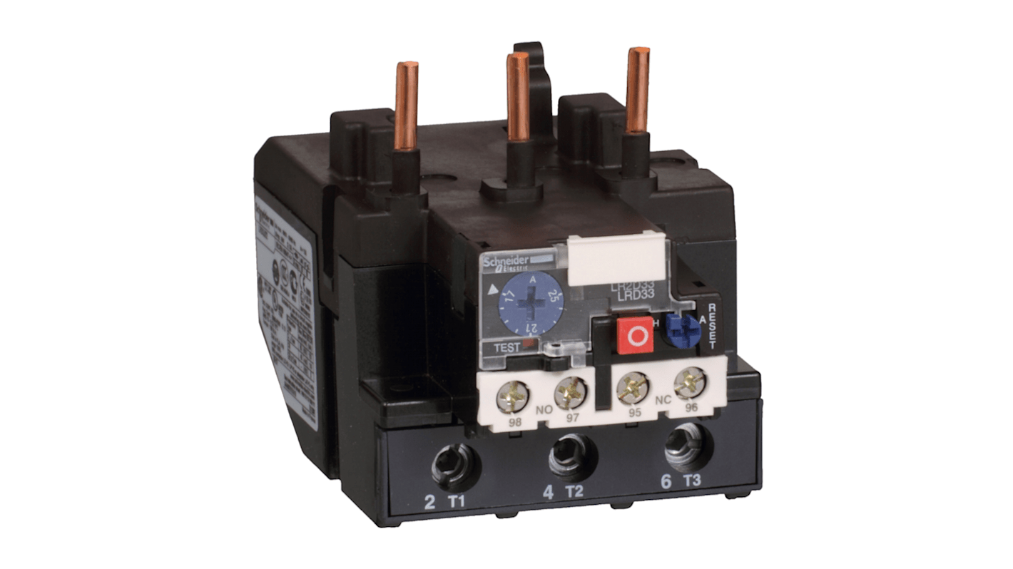 Schneider Electric Thermal Overload Relay 1 NO + 1 NC, 5.5 → 8 A F.L.C, 5 A Contact Rating, TeSys