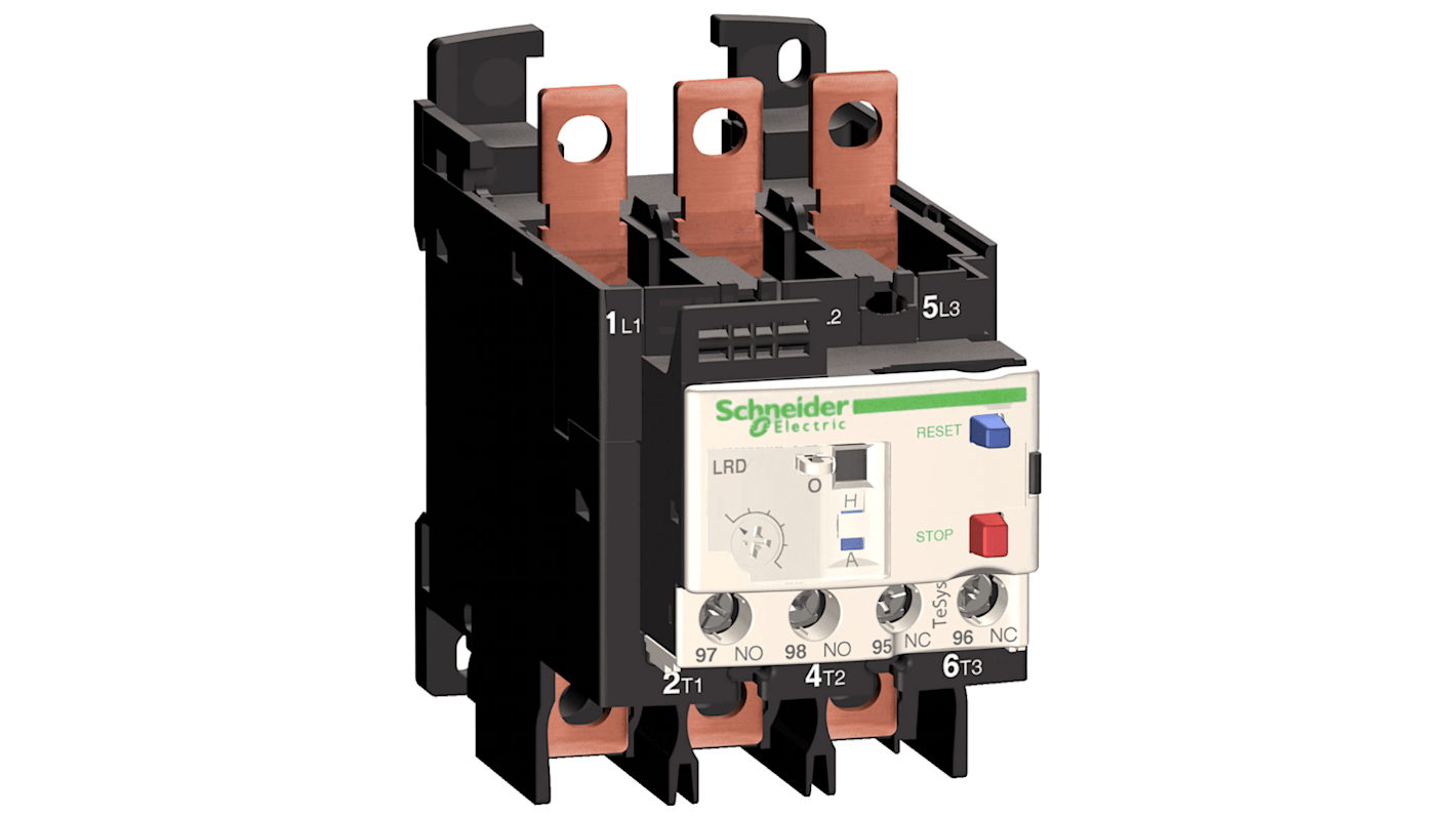 Schneider Electric Thermal Overload Relay 1 NO + 1 NC, 37 → 50 A F.L.C, 5 A Contact Rating, TeSys