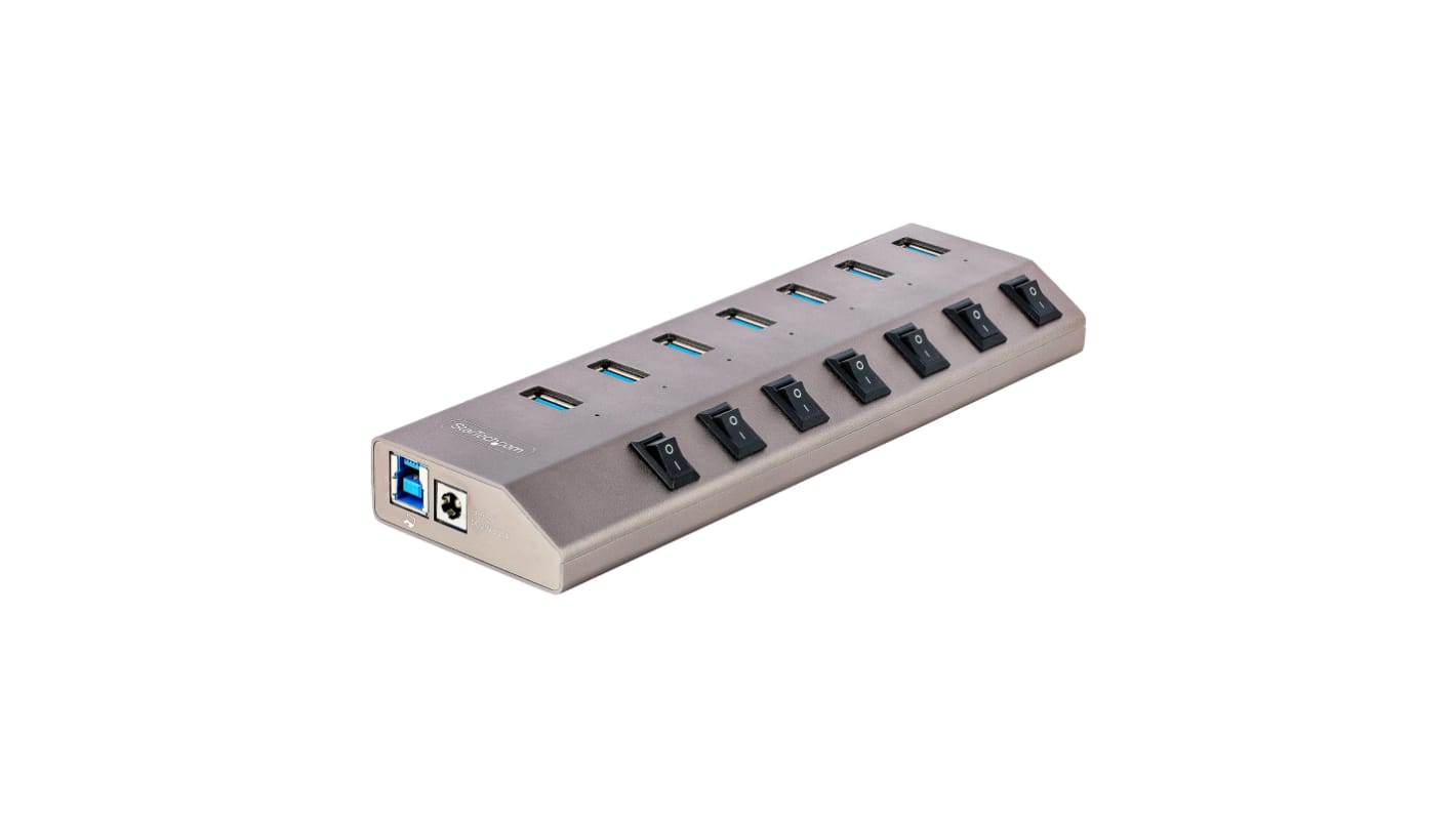 Hub USB C StarTech.com, 5G7AIBS-USB-HUB-EU, USB 3.0 7 Adaptador de a.c. USB A, USB B