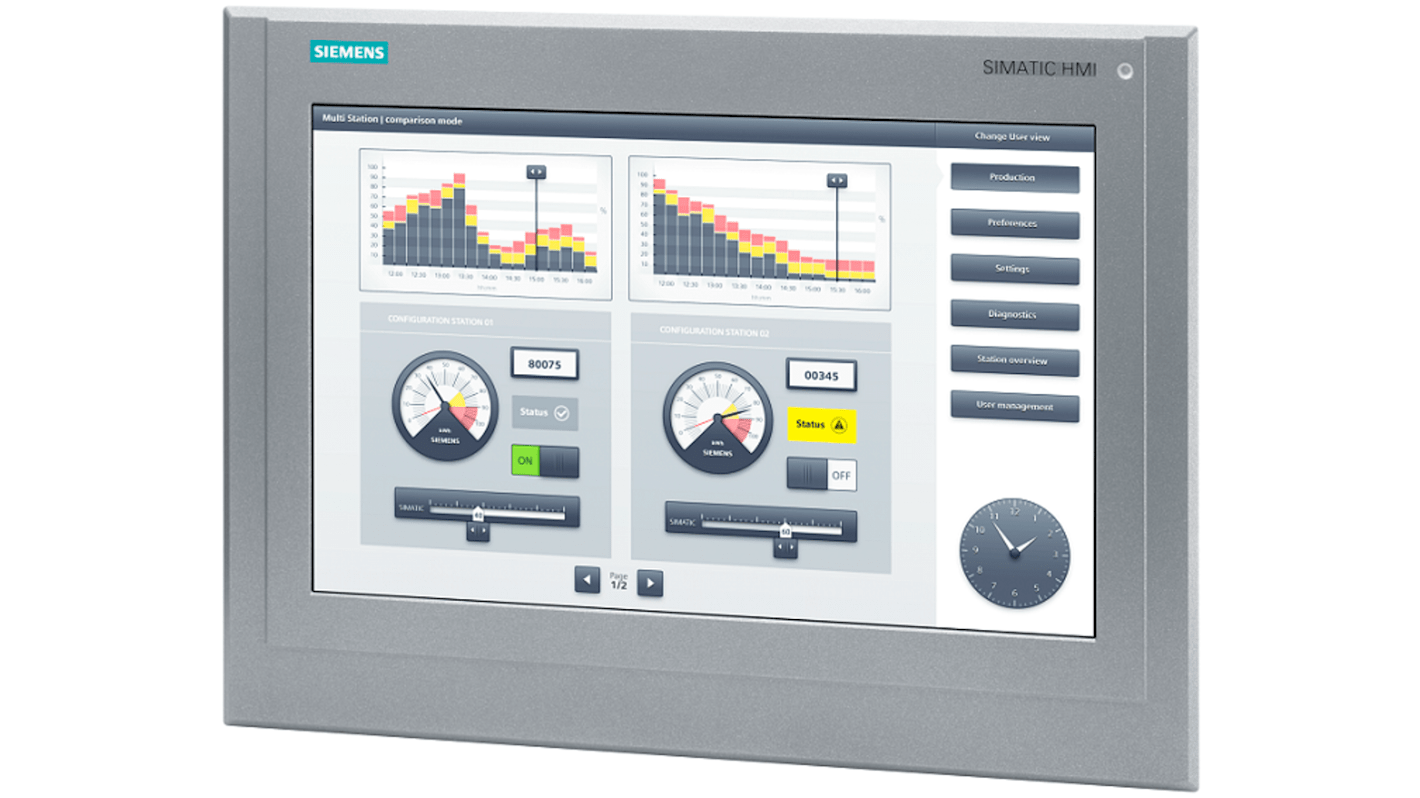 Siemens SIMATIC Series TP1500 Comfort Outdoor HMI Panel - 15.4 in, TFT Display, 1280 x 800