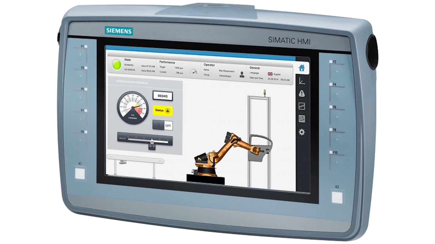 Siemens SIMATIC Series KTP900 Mobile HMI Panel - 9 in, TFT Display, 800 x 480