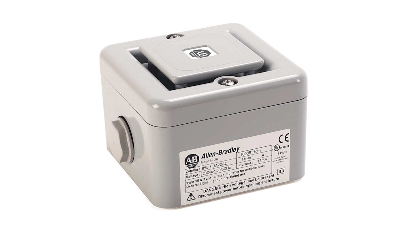 Avvisatore acustico Allen Bradley, 30 V, 112dB a 1 m, IP66