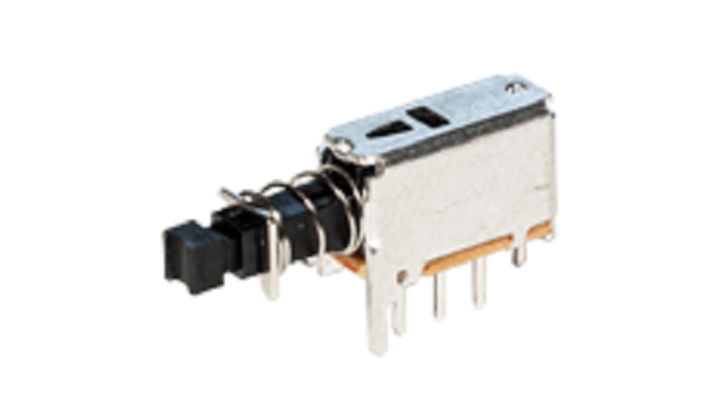 C & K PN0 Series Push Button Switch, On-(On), Through Hole, DPDT, White LED, 30V