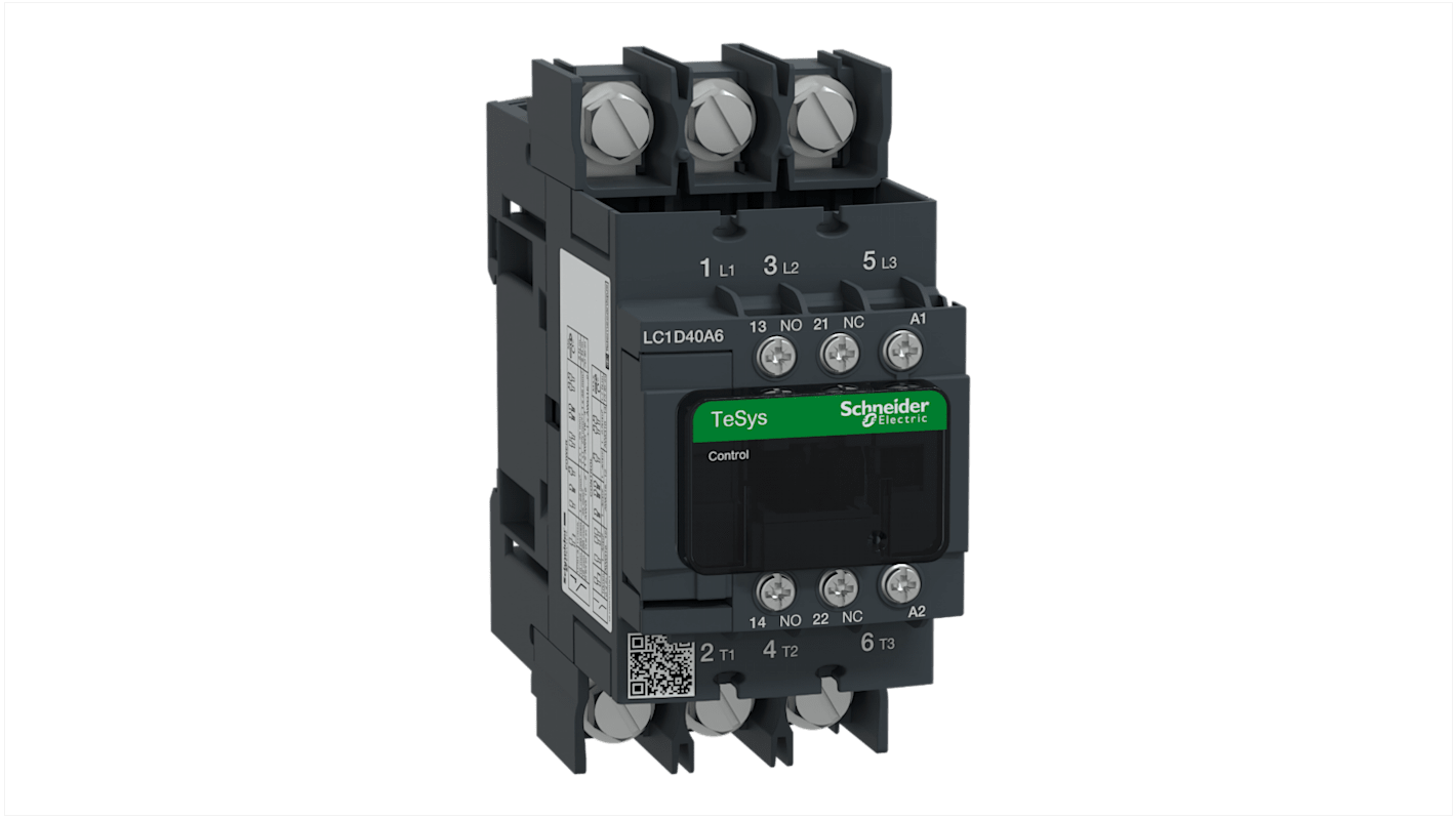 Schneider Electric TeSys D LC1D Leistungsschütz, 3 -polig / 40 A 1 Schließer, 1 Öffner Wechslerkontakt