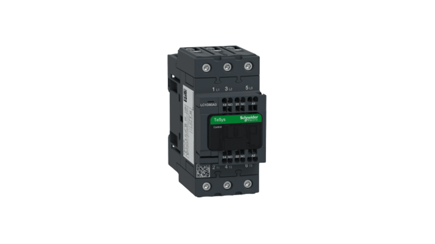 Stycznik Schneider Electric styki: 3 80 A 1 NO + 1 NC LC1D80A3B7
