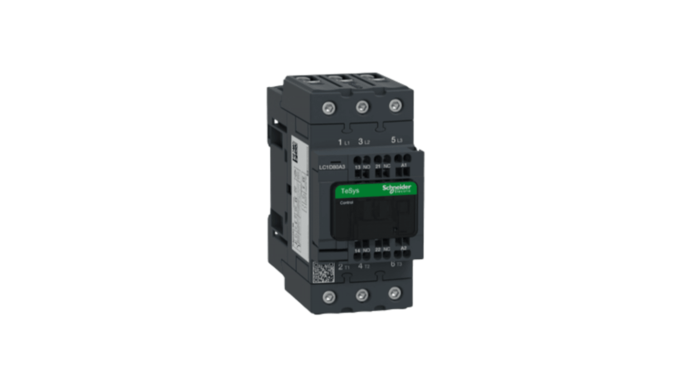 Stycznik Schneider Electric styki: 3 80 A 1 NO + 1 NC LC1D80A3E7