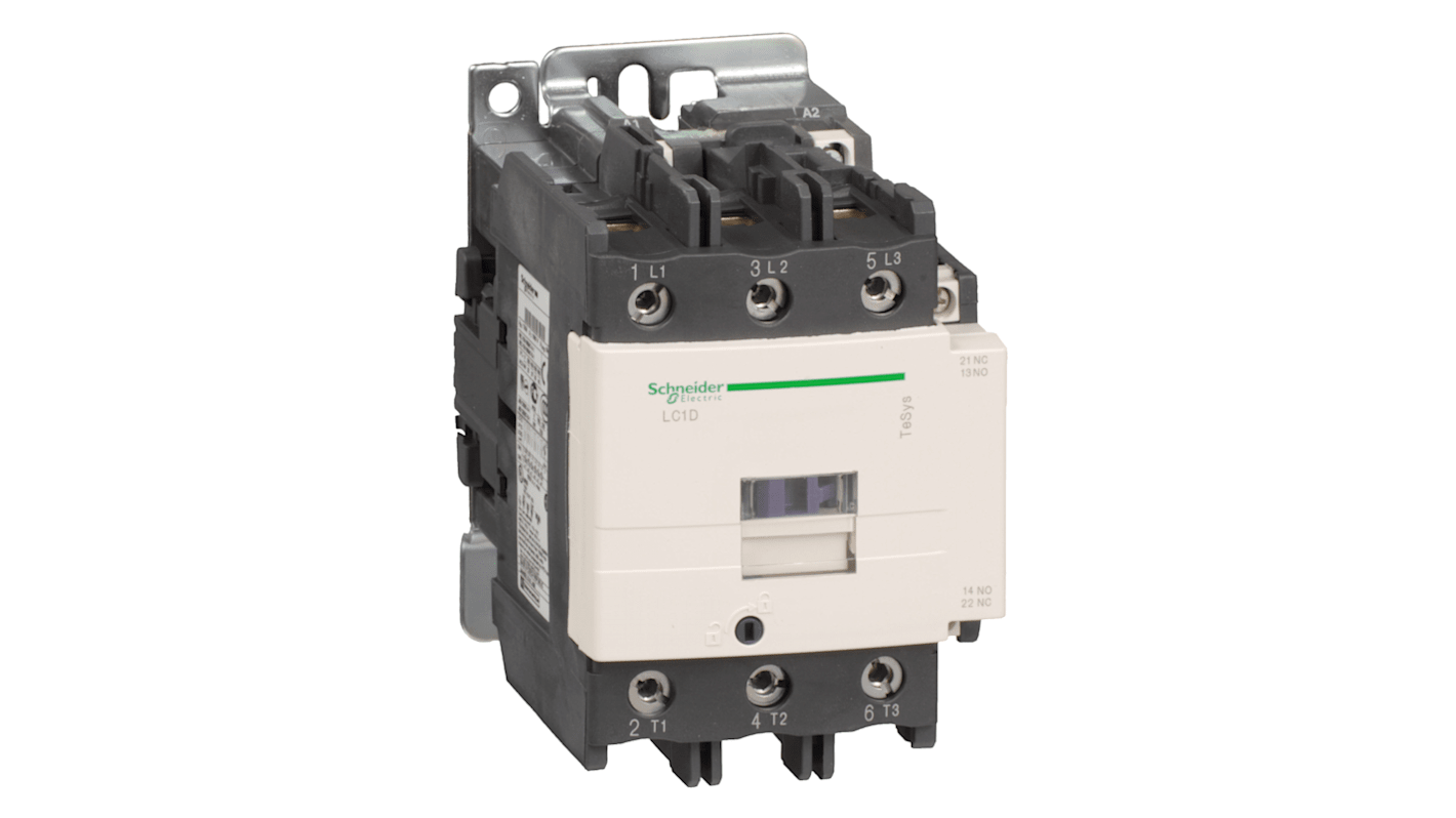 Schneider Electric TeSys D LC1D Contactor, 3-Pole, 95 A, 1 NO + 1 NC