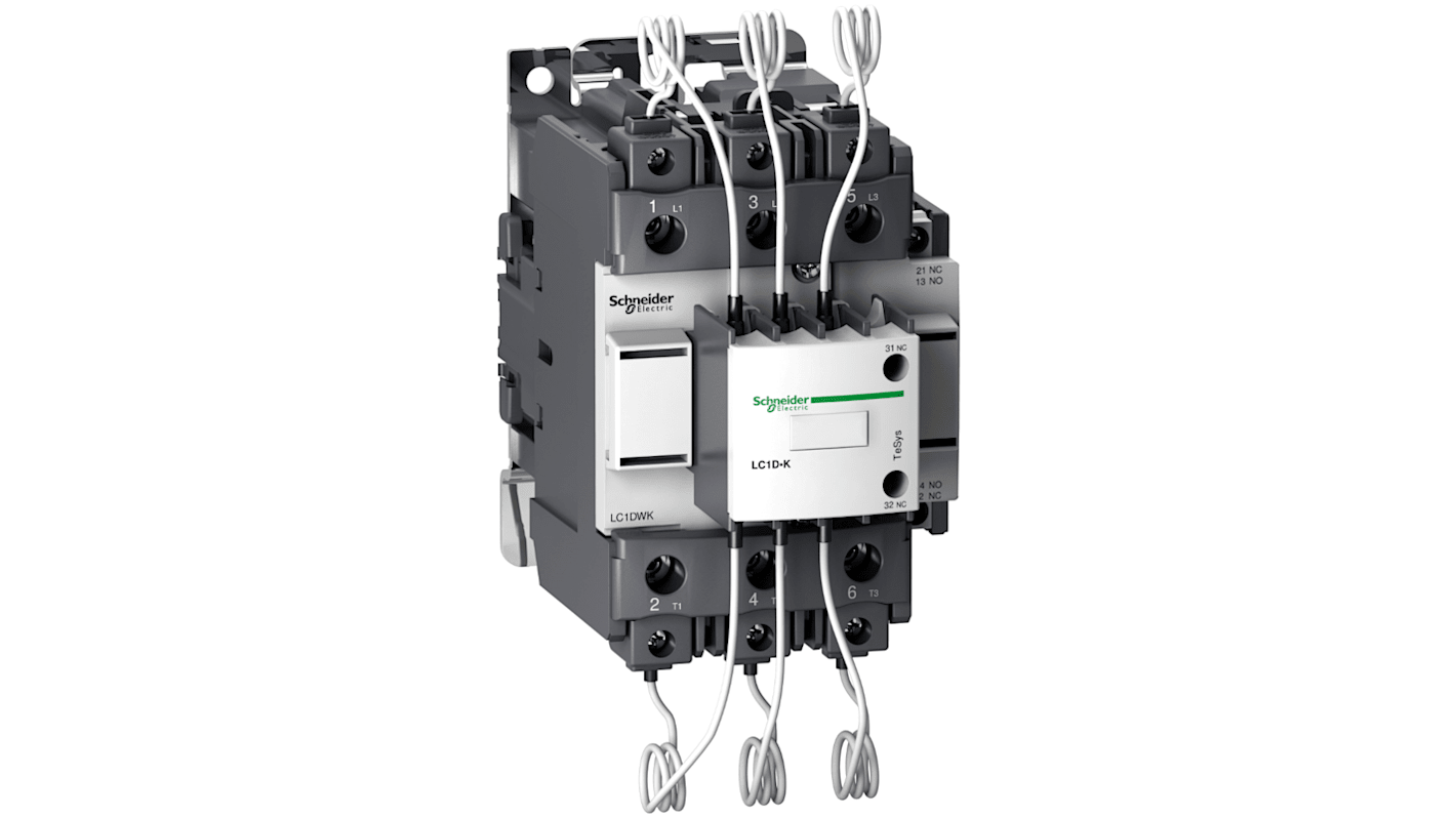 Schneider Electric TeSys D LC1D Leistungsschütz 26 V-Spule, 3 -polig / 12 A 1 Schließer, 1 Öffner Wechslerkontakt