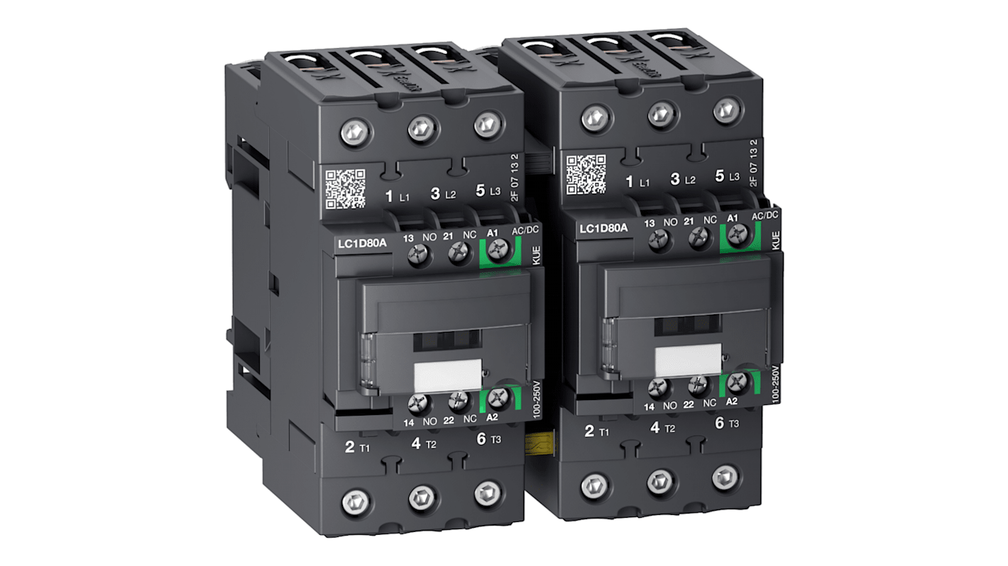 Stycznik Schneider Electric styki: 3 80 A 1 NO + 1 NC LC2D80ABNE