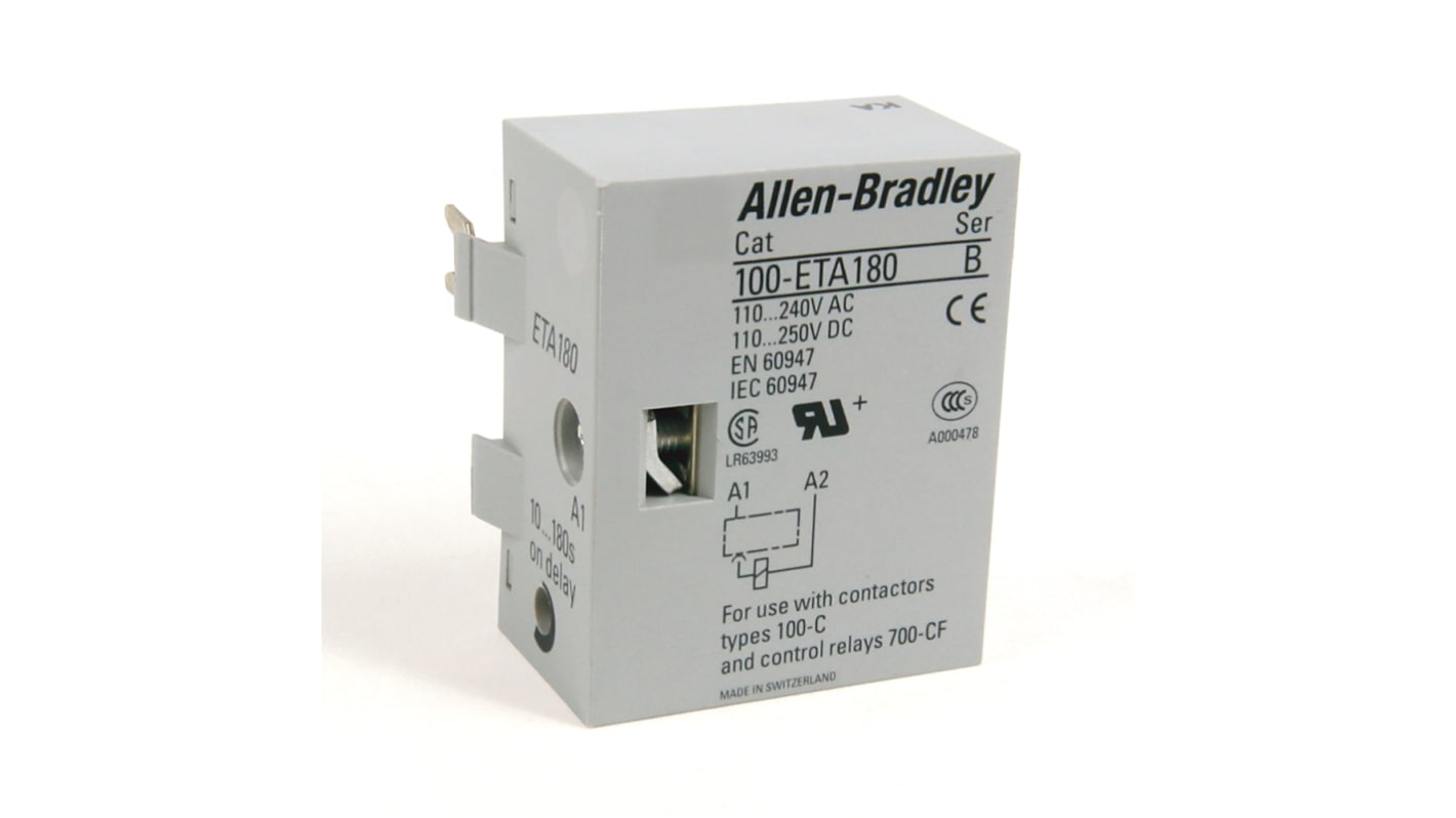 Allen Bradley 100-ETAZJ3 Contactor Timer for use with Contactor or Control Relay