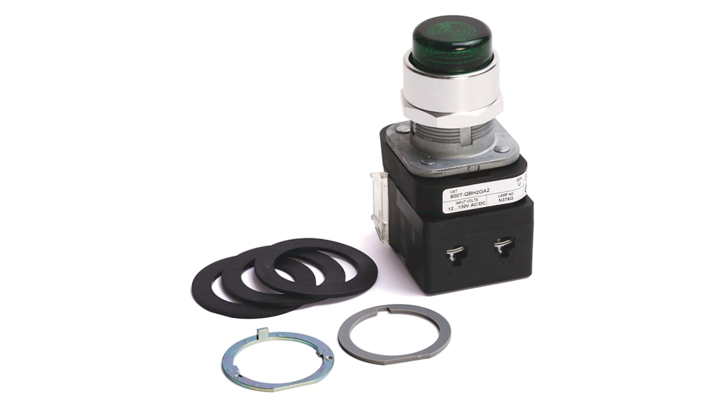 Allen Bradley 800T Series Illuminated Push Button Switch, 1 NO + 1 NC