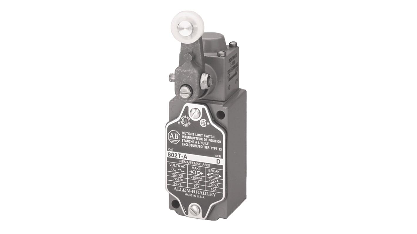 Allen Bradley Rotary Limit Switch, 1NO/1NC, IP54, SPDT, Metal Housing, 600V ac Max, 60A Max