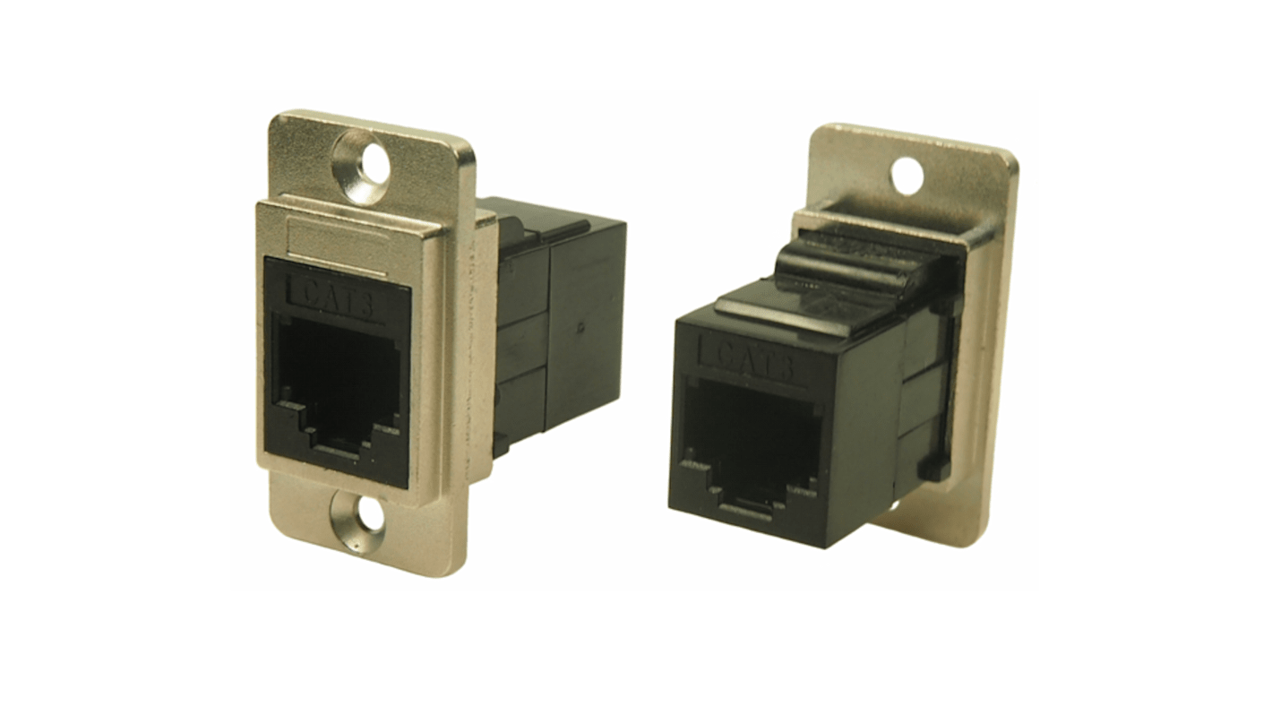 RS PRO Female RJ12 Connector, Screw Mount, Cat3 Straight 1 Port 6P6C -Way