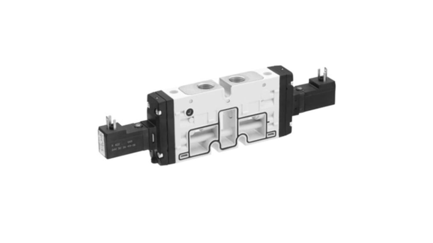 EMERSON – AVENTICS TC15 Schieberventil 5/2 Single Solenoid, Externa Pilot, für DIN-Schienen G1/4, Elektrisch-betätigt