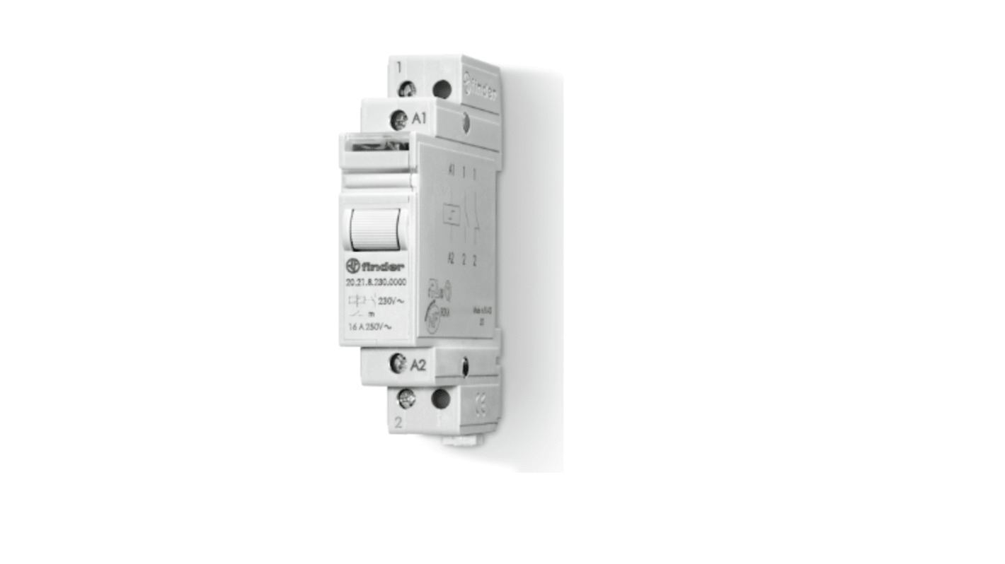 Finder DIN Rail Relay, 24V ac Coil, 16A Switching Current, SPST-NO