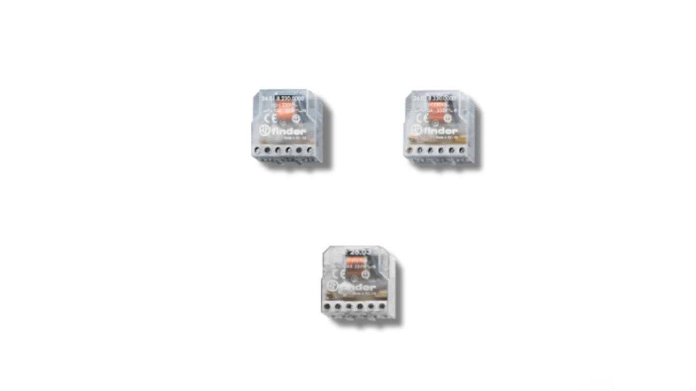 Finder Panel Mount Modular Step Relay, 12V ac Coil, 10A Switching Current, DPST