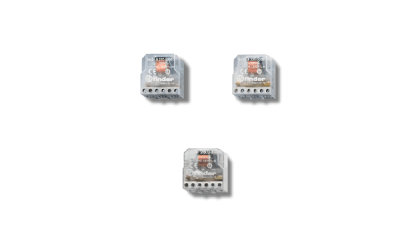 Finder Panel Mount Modular Step Relay, 24V ac Coil, 10A Switching Current, DPST