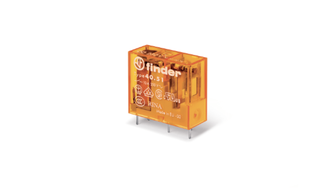 Finder PCB Mount Power Relay, 24V dc Coil, 12A Switching Current, SPDT