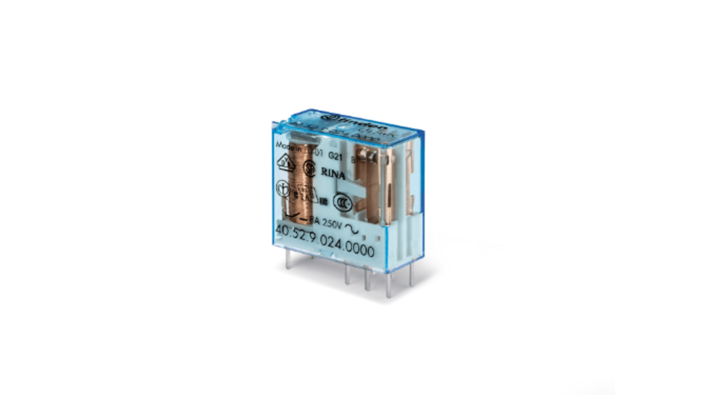 Finder PCB Mount Power Relay, 120V ac Coil, 8A Switching Current