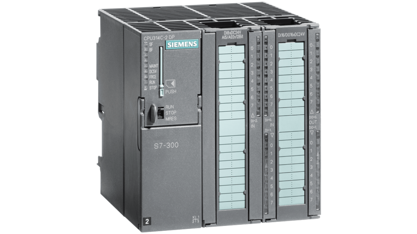 Siemens SIPLUS S7-300 Series PLC CPU for Use with ACS 400, Both Analog and Digital Output, 24-Input, Both Analog and