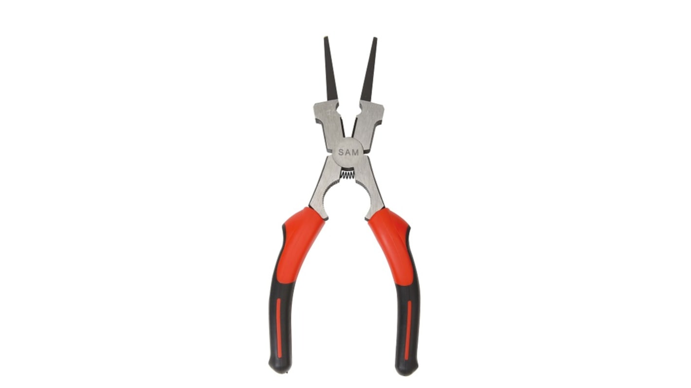 SAM Long Nose Pliers, 210 mm Overall, Straight Tip